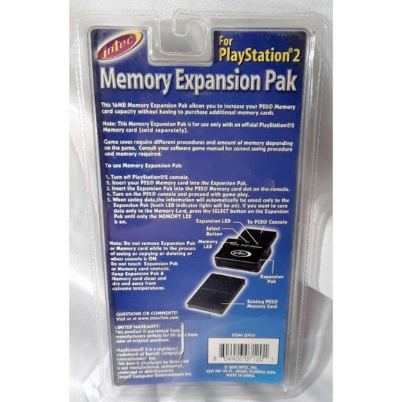 Intec PlayStation 2 16MB Memory Expansion Card Video Game - Picture 2 of 2